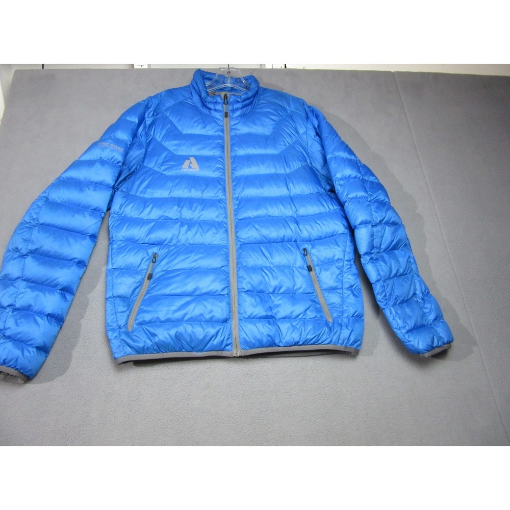 Eddie Bauer Jacket Mens Blue Medium First Ascent EB800 Premium Goose Down Puffer